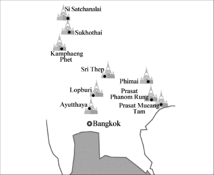 Carte Plaine Centrale de la Thaïlande